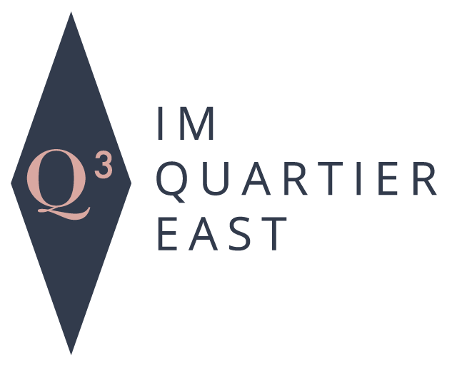 Quartier East Q³ Logo - farbig